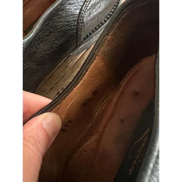 Zelli Made in Italy Ostrich Quill Oxford Casual Dress Shoes Size 8.5 M JL - Picture 6 of 10